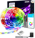 VOLIVO LED Strip Lights for Bedroom 200ft, Smart Bluetooth RGB Light Strips by VOLIVO
