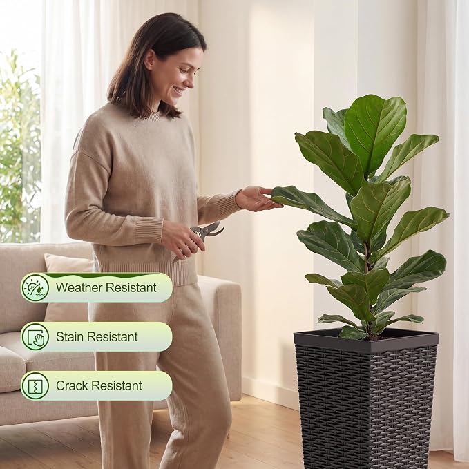 Devoko Resin 24'' Tall Planters - Image 7