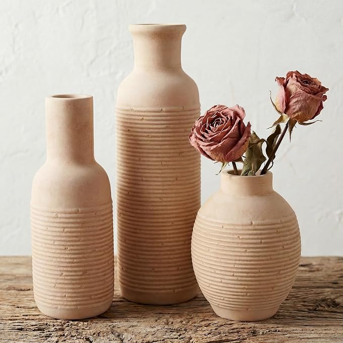 Rustic Farmhouse Vase Set of 3 by CWFutwell