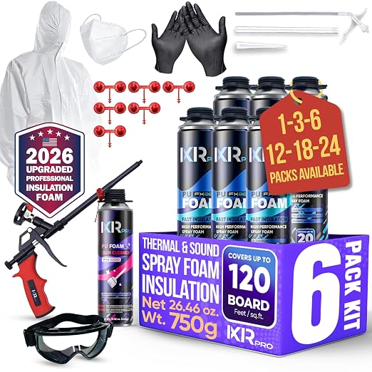 ixirpro Spray Foam Insulation Kit Expanding Sealant, Closed Cell Spray Foam by ixirpro