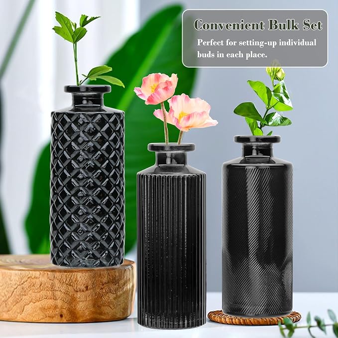 Glass Bud Vase Set in Bulk, Home Table Flower Decor, Bud Vases - Image 3