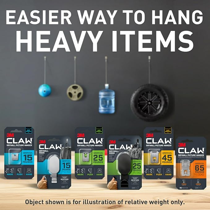 3M CLAW 25 lb. Drywall Picture Hanger - Image 9