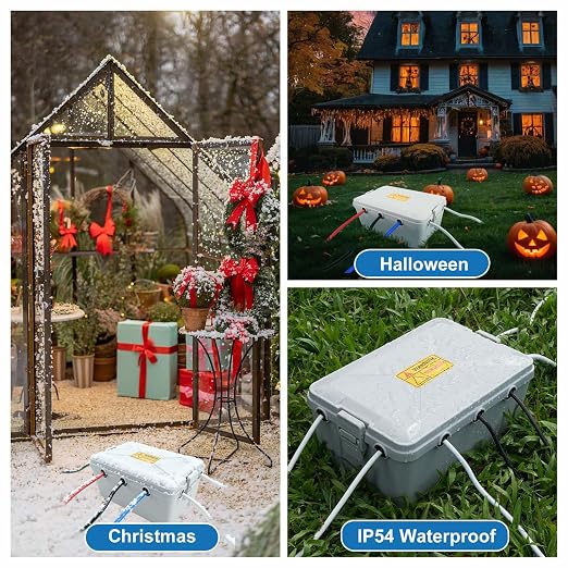 NineLeaf Large Outdoor Waterproof Electrical Grey Box IP54 - Image 3