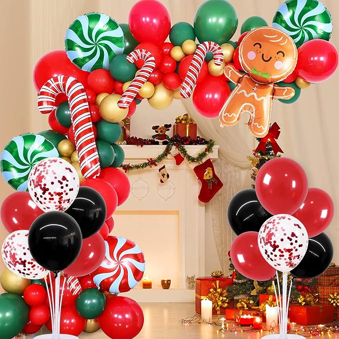 TONIFUL 4 Set Red Black Balloon Stand Balloon Centerpieces - Image 7
