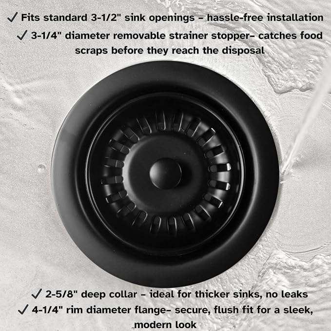 Westbrass D2082S-62 3-1/2" Extra-Deep Collar Kitchen Sink Waste Disposal Flange - Image 8