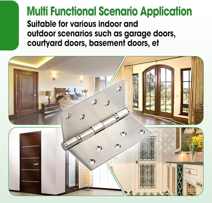 5 Inch Heavy Duty Door Hinges 5x5 Stainless Steel Ball Bearing | Square Corner - Image 4