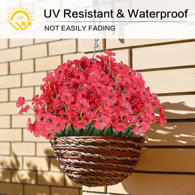 AGIRL Artificial Flowers Outdoor UV Resistant Fake Plant Garden Patio Decor | - Image 4