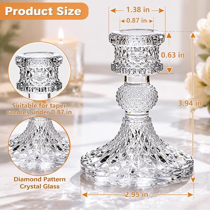 Candlestick Holders Set, Spring Party, Romantic Dinner, Festival & Windowsill - Image 6