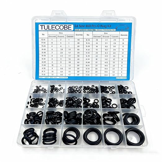 24 Size 400 Pcs Universal Metric Nitrile Rubber O Ring Assortment Kit by Unknown