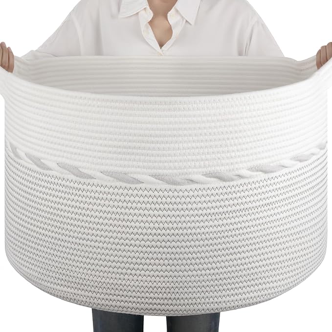 OIAHOMY 90L Extra Large Blanket Basket by MasterofSpaceOptimization