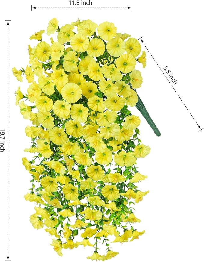 2 PCS Artificial Fall Faux Hanging Flowers Plants - Image 2