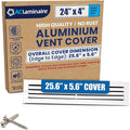 24x4 Aluminum Wall Ceiling Air Return Vent Cover HVAC Rustproof Grille by ACLAMINAIRE