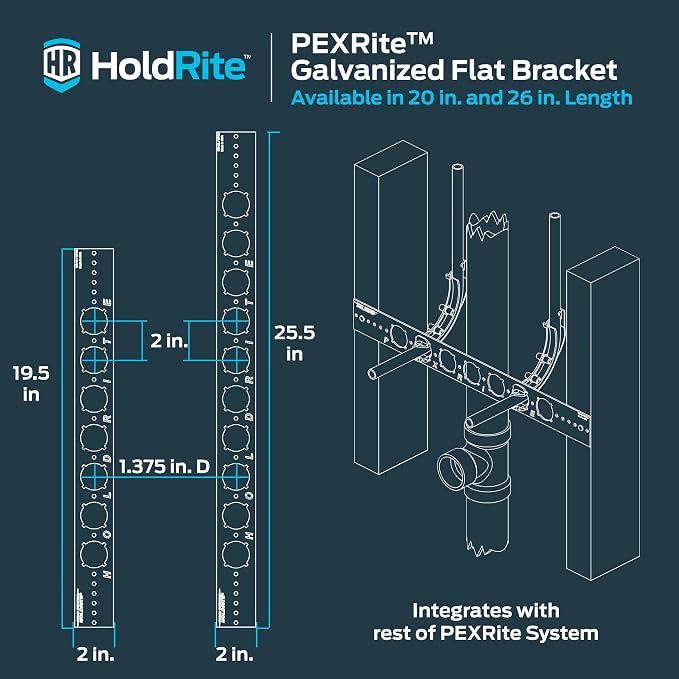 HoldRite 20 Inch Pipe Support Bracket, Galvanized Steel - Image 6