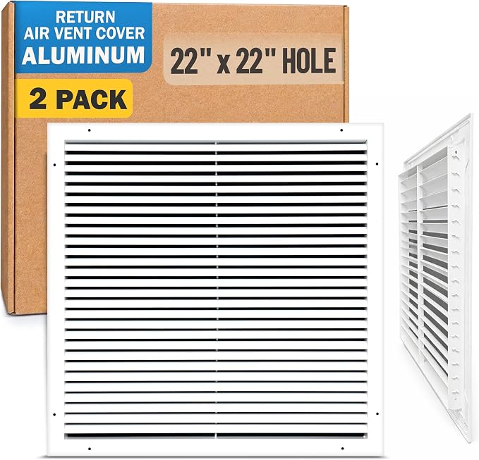 Fits 22x22 Hole | Aluminum Return Air Grille by Handua | Vent Cover Grill by Handua