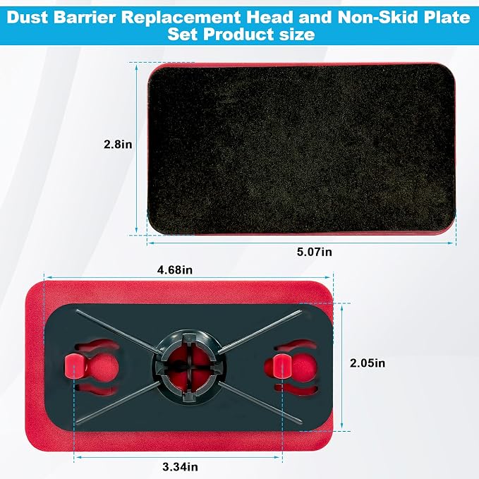 Dust Barrier Replacement Head and Non-Skid Plate Set Fit - Image 2