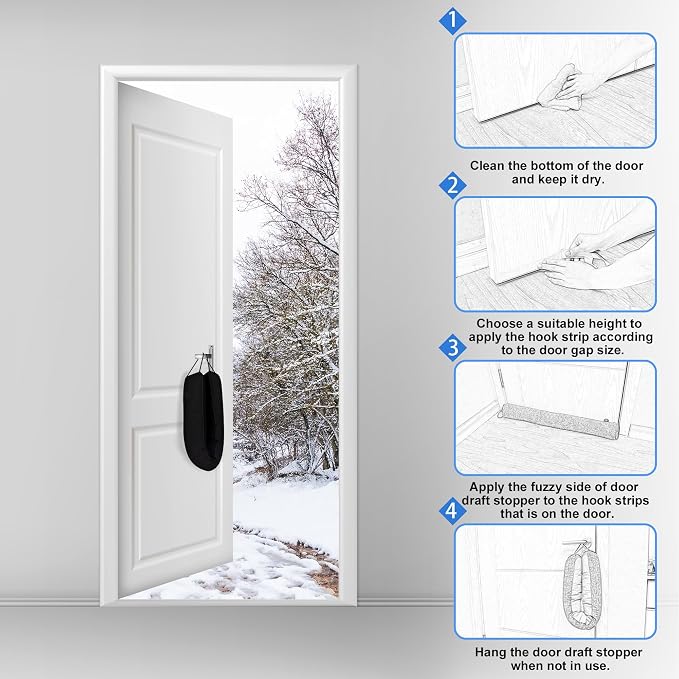 NABOWAN 36" Weighted Under Door Draft Stopper -Triangular Door Draft Blocker - Image 6