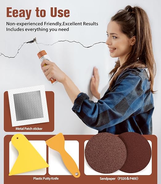 NINGOO Drywall Repair Kit, 2 Pack Wall Repair Paste - Image 5