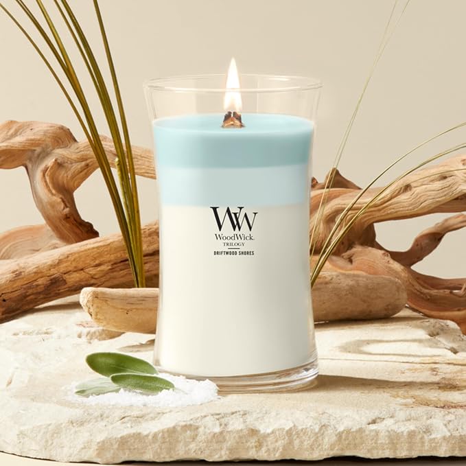 Woodwick Driftwood Shores Large Hourglass Trilogy Candle - Image 2