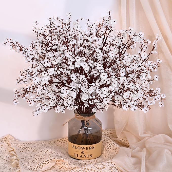 10 Pcs Fake Flowers, Real Touch Babys Breath Artificial Flowers, Full Baby by Yastouay