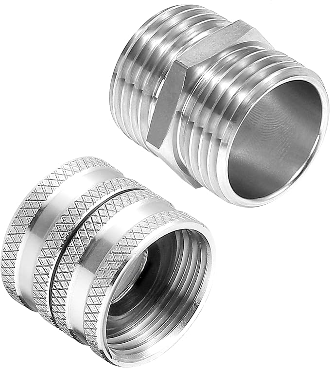 M MINGLE Garden Hose Adapter 3/4”, Male to Male, Female to Female, Stainless - Image 3