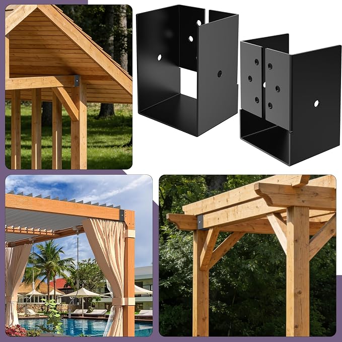 4 Pack 4"x6" Concealed Joist Hanger Bracket - Image 5