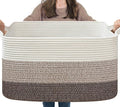 Goodpick Large Woven Rope Blanket Basket, Living Room, Bedroom & Nursery by Goodpick