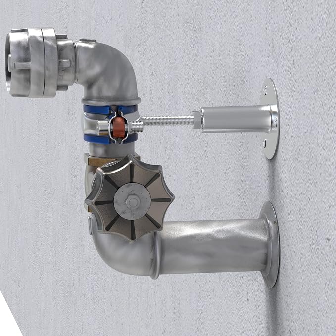 4PCS 304 Stainless Steel Wall Mount Ceiling Mount Adjustable Pipe - Image 7