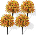 Alupssuc 4Pcs 20" UV Resistant Artificial Fall Ball Flowers by Alupssuc