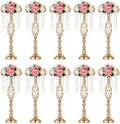 Nuptio 10 Pcs Crystal Flower Stand Wedding Centerpieces by Nuptio