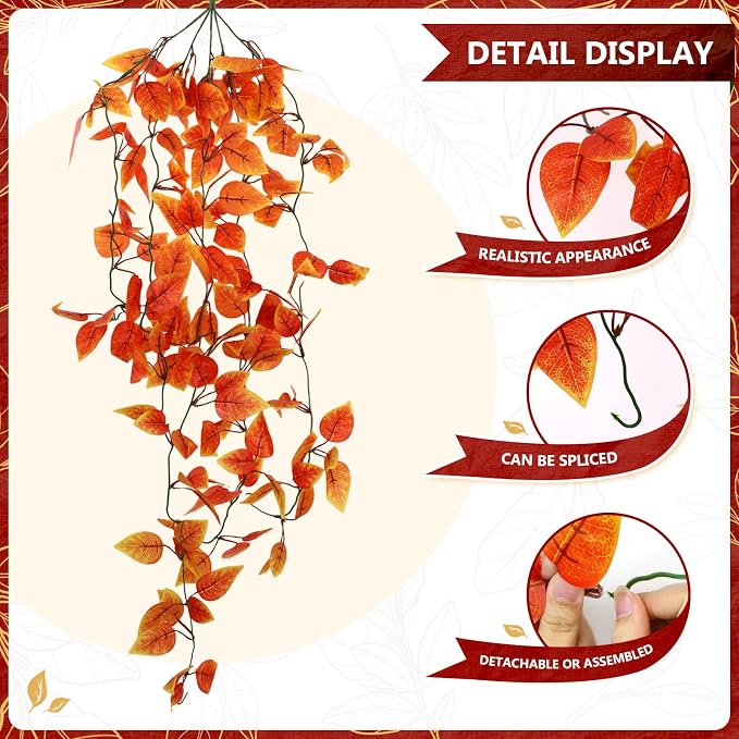 2-Pack Fake Hanging Plants, Faux Hanging Plant Artificial Greenery - Image 2