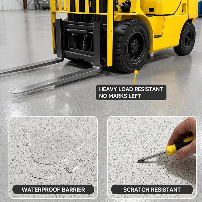 Epoxy Colored Sand Floor Paint–176 Fl Oz, Self-Leveling Epoxy High Gloss Coating - Image 4