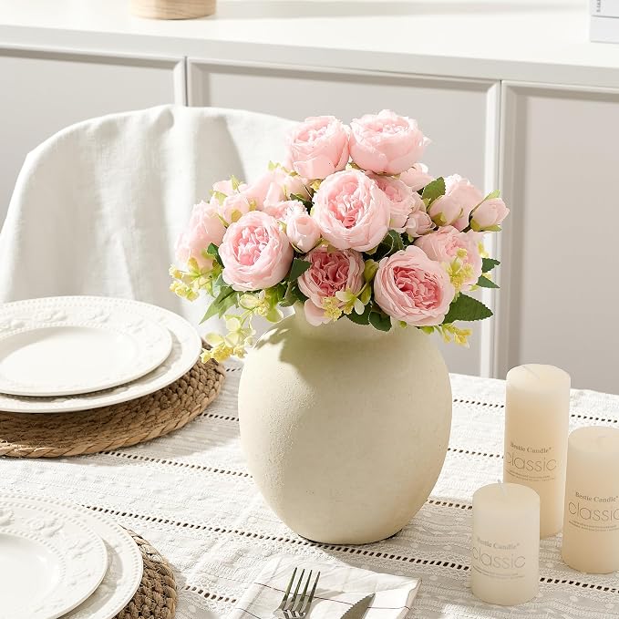 SIDUCAL Ceramic Decorative Flower Vase | 7.48 Inch Pottery Rustic Farmhouse - Image 7