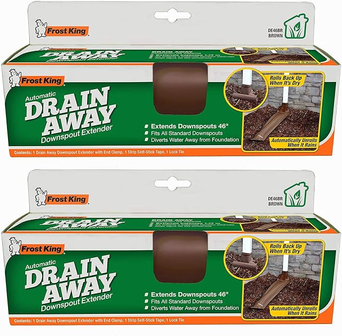 Frost King DE46BR Automatic Plastic Drain Away Downspout Extender, Extends by Thermwell+Products+Co.%2C+Inc