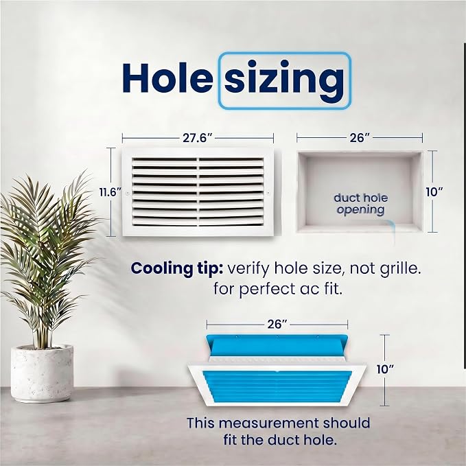 26x10 Aluminum Wall Ceiling Air Return Vent Cover HVAC Rustproof Grille - Image 3