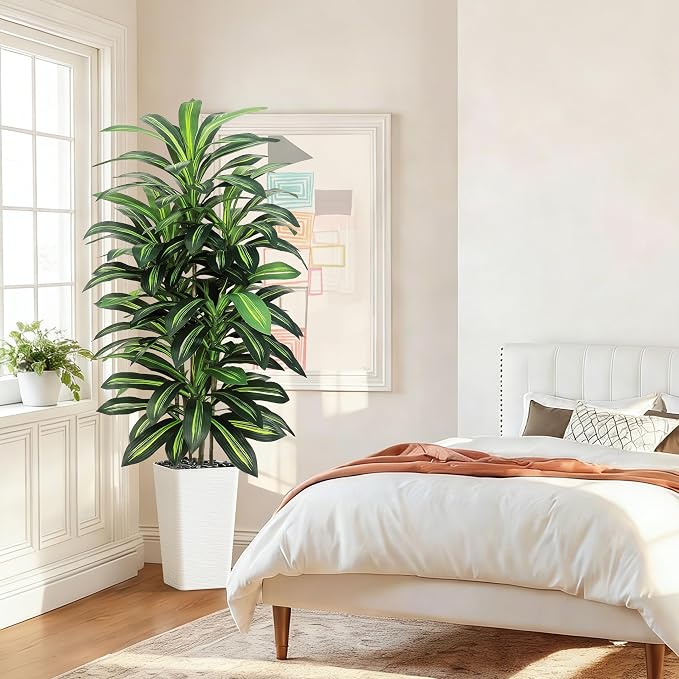 Artificial Dracaena Tree Indoor, 5FT Tall Fake Floor Plants - Image 8
