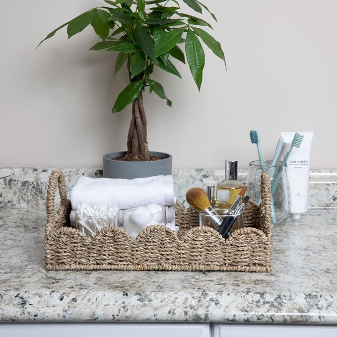 Household Essentials Seagrass Decorative Tray - Image 6