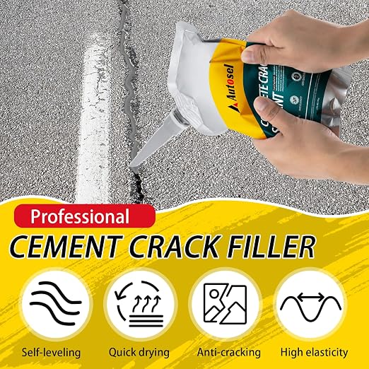 Concrete Crack Filler, Self-Leveling Cement Crack Filler, Fast-Drying - Image 2