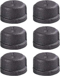6 Pack 1/2 Inch Malleable Cast Iron Pipe Cap Industrial Pipe by YOIASHGH