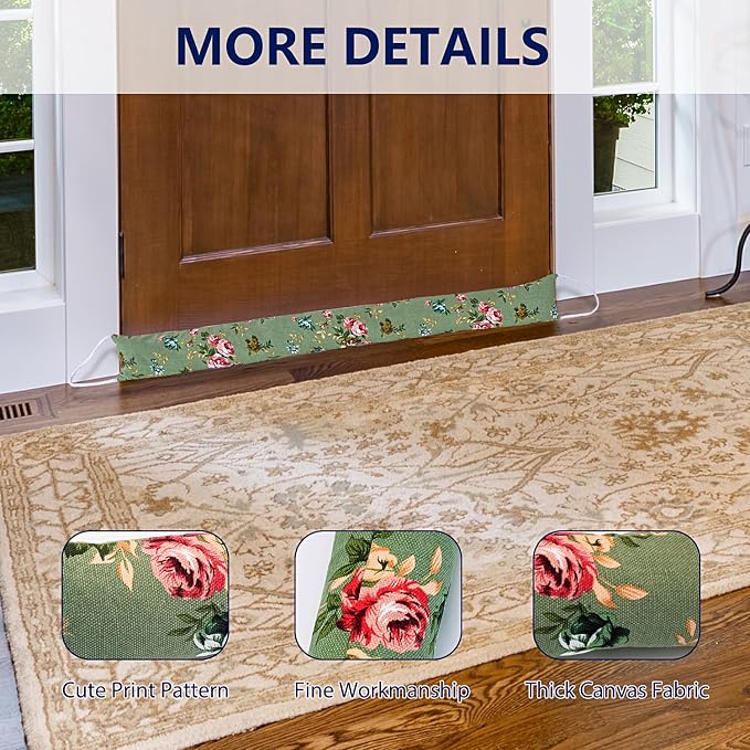 2 Pack 40 Inch 4 Inch Wide Under Door Blocker Door Draft Stopper, Bottom - Image 5