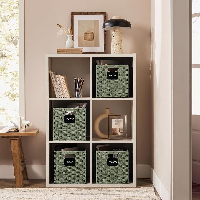 UBBCARE 4 Pack Wicker Basket, 12×12 Storage Cubes - Image 5