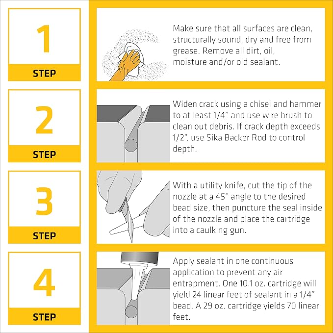 SIKA Sikaflex Self-Leveling Sealant, Fast Curing, - Image 5