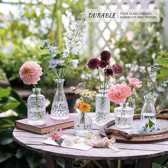 SUPMIND 24pcs Glass Bud Vase Set, Home Decor, Table Decoration, Baby Shower - Image 2