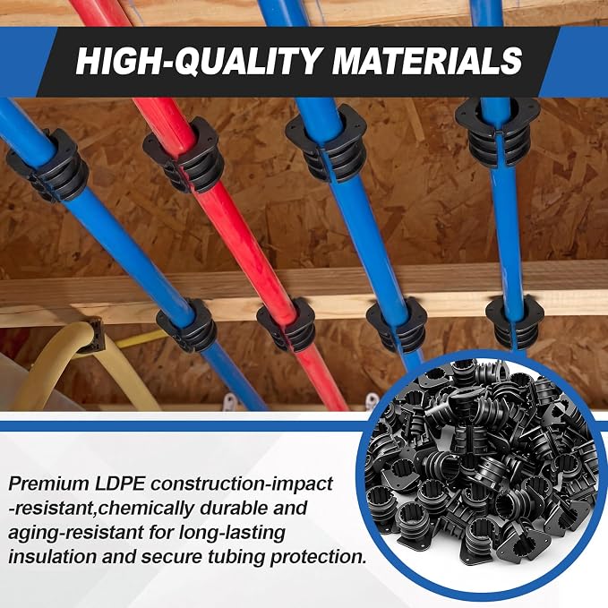 Briwooody 50 Pcs 3/4 Inch Thru Stud Isolation Clamp Durable Pipe Supports - Image 5