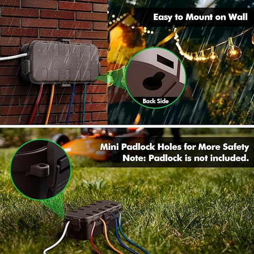 RESTMO Outdoor Electrical Box Waterproof, Extension Cord Cover | IP54 - Image 4