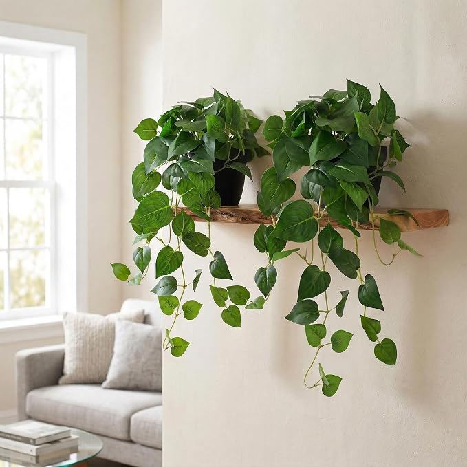 Artificial Pothos Hanging Plant, Office Decor - Image 7