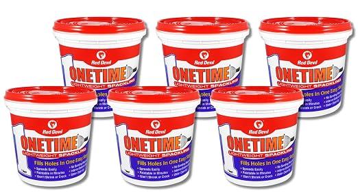 Red Devil 0544 ONETIME Lightweight Spackling, 1 Quart, Made in USA by RedDevil