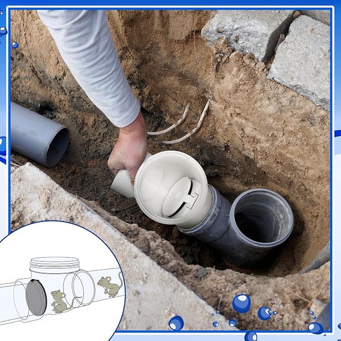 Tondiamo 3 Inch Backwater Valve Drain Backflow Preventer Valve Prevent Sewage - Image 6
