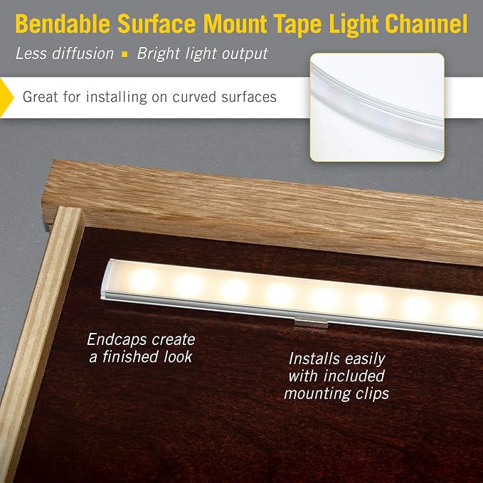 Armacost Lighting Bendable Surface Mount LED Tape Light Mounting Channel - Image 5