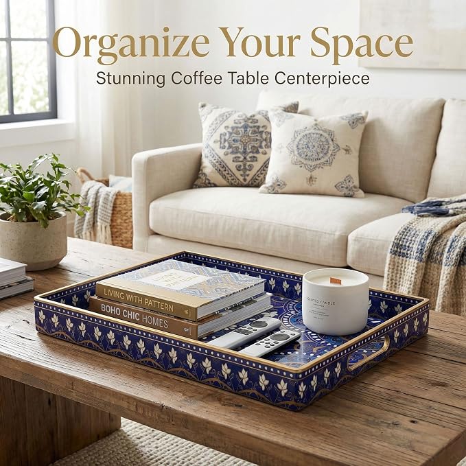 Decorative Serving Tray with Handles - Image 3