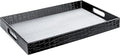 Home Redefined 17.5"x12" Silver & Black Glossy Crocodile Faux Leather Serving by HomeRedefined